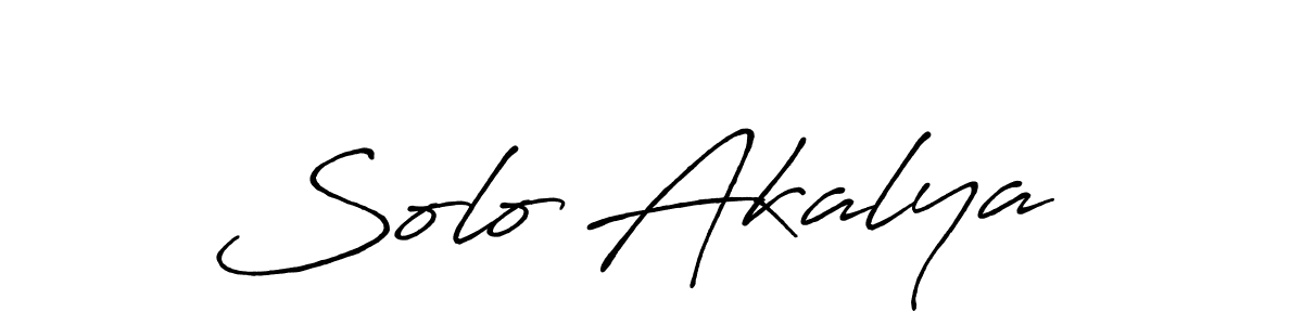 Use a signature maker to create a handwritten signature online. With this signature software, you can design (Antro_Vectra_Bolder) your own signature for name Solo Akalya . Solo Akalya  signature style 7 images and pictures png