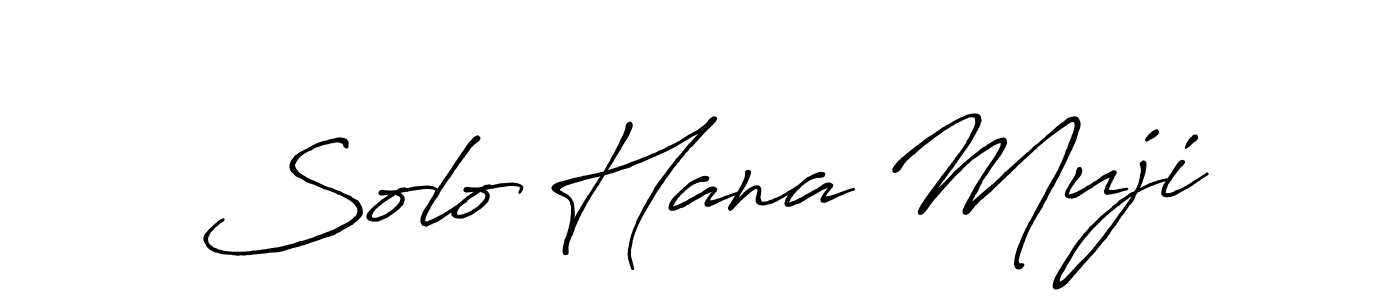 Make a beautiful signature design for name Solo Hana Muji. Use this online signature maker to create a handwritten signature for free. Solo Hana Muji signature style 7 images and pictures png