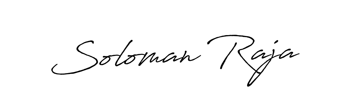 Soloman Raja stylish signature style. Best Handwritten Sign (Antro_Vectra_Bolder) for my name. Handwritten Signature Collection Ideas for my name Soloman Raja. Soloman Raja signature style 7 images and pictures png