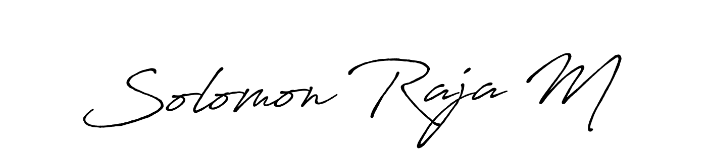 The best way (Antro_Vectra_Bolder) to make a short signature is to pick only two or three words in your name. The name Solomon Raja M include a total of six letters. For converting this name. Solomon Raja M signature style 7 images and pictures png