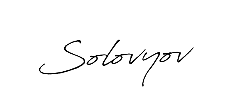 Make a beautiful signature design for name Solovyov. With this signature (Antro_Vectra_Bolder) style, you can create a handwritten signature for free. Solovyov signature style 7 images and pictures png