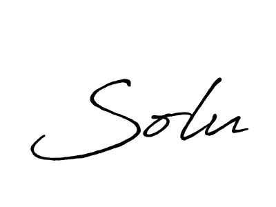 Also You can easily find your signature by using the search form. We will create Solu name handwritten signature images for you free of cost using Antro_Vectra_Bolder sign style. Solu signature style 7 images and pictures png