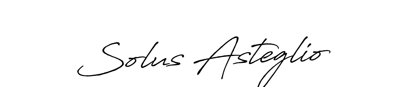 Solus Asteglio stylish signature style. Best Handwritten Sign (Antro_Vectra_Bolder) for my name. Handwritten Signature Collection Ideas for my name Solus Asteglio. Solus Asteglio signature style 7 images and pictures png