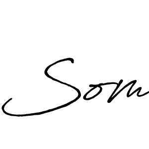 Design your own signature with our free online signature maker. With this signature software, you can create a handwritten (Antro_Vectra_Bolder) signature for name Som. Som signature style 7 images and pictures png