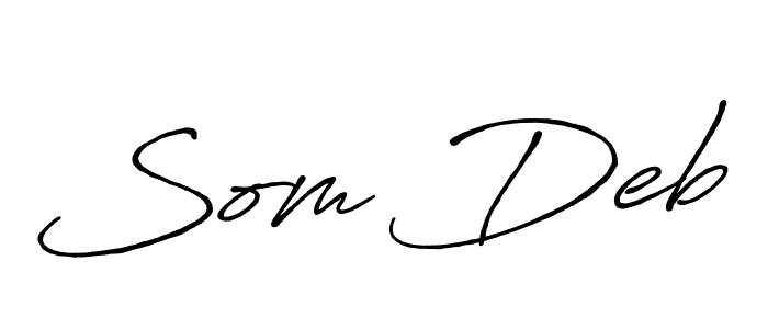 Create a beautiful signature design for name Som Deb. With this signature (Antro_Vectra_Bolder) fonts, you can make a handwritten signature for free. Som Deb signature style 7 images and pictures png