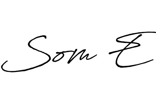 How to make Som E signature? Antro_Vectra_Bolder is a professional autograph style. Create handwritten signature for Som E name. Som E signature style 7 images and pictures png