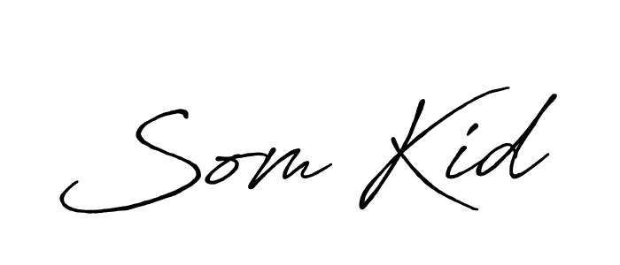 Use a signature maker to create a handwritten signature online. With this signature software, you can design (Antro_Vectra_Bolder) your own signature for name Som Kid. Som Kid signature style 7 images and pictures png