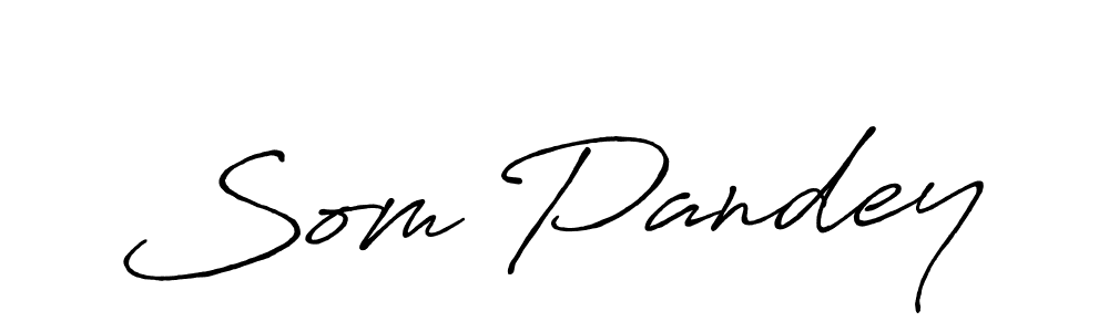 Make a beautiful signature design for name Som Pandey. With this signature (Antro_Vectra_Bolder) style, you can create a handwritten signature for free. Som Pandey signature style 7 images and pictures png