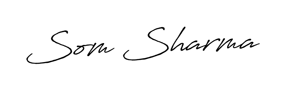 Som Sharma stylish signature style. Best Handwritten Sign (Antro_Vectra_Bolder) for my name. Handwritten Signature Collection Ideas for my name Som Sharma. Som Sharma signature style 7 images and pictures png