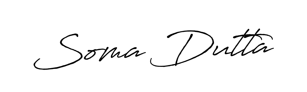 Make a beautiful signature design for name Soma Dutta. With this signature (Antro_Vectra_Bolder) style, you can create a handwritten signature for free. Soma Dutta signature style 7 images and pictures png