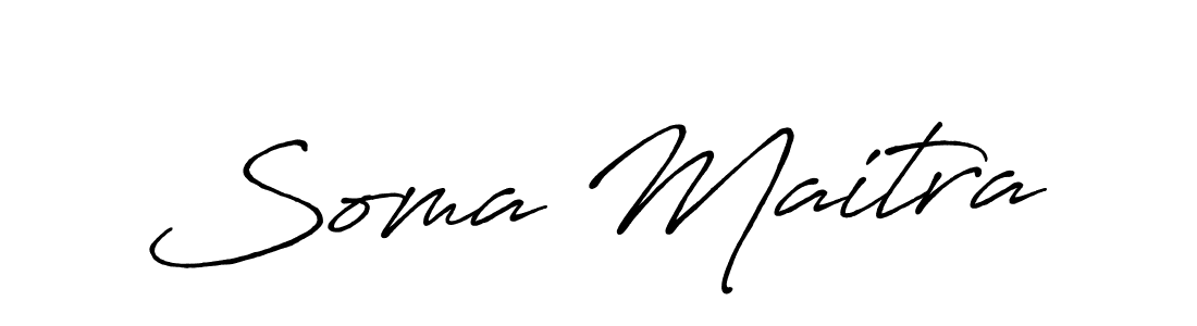 Use a signature maker to create a handwritten signature online. With this signature software, you can design (Antro_Vectra_Bolder) your own signature for name Soma Maitra. Soma Maitra signature style 7 images and pictures png