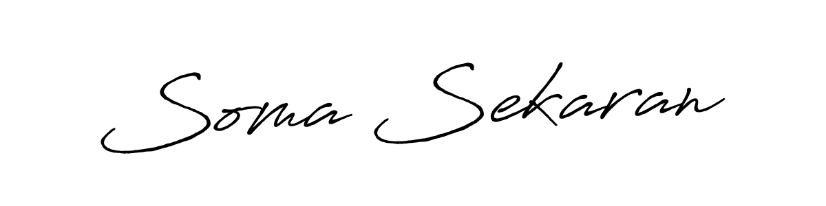 You should practise on your own different ways (Antro_Vectra_Bolder) to write your name (Soma Sekaran) in signature. don't let someone else do it for you. Soma Sekaran signature style 7 images and pictures png