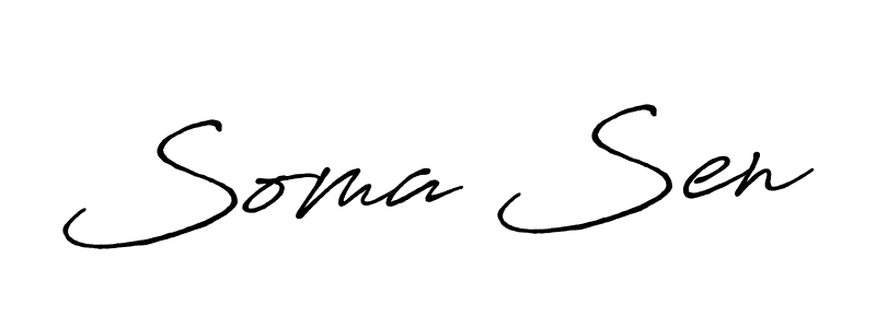 How to make Soma Sen name signature. Use Antro_Vectra_Bolder style for creating short signs online. This is the latest handwritten sign. Soma Sen signature style 7 images and pictures png