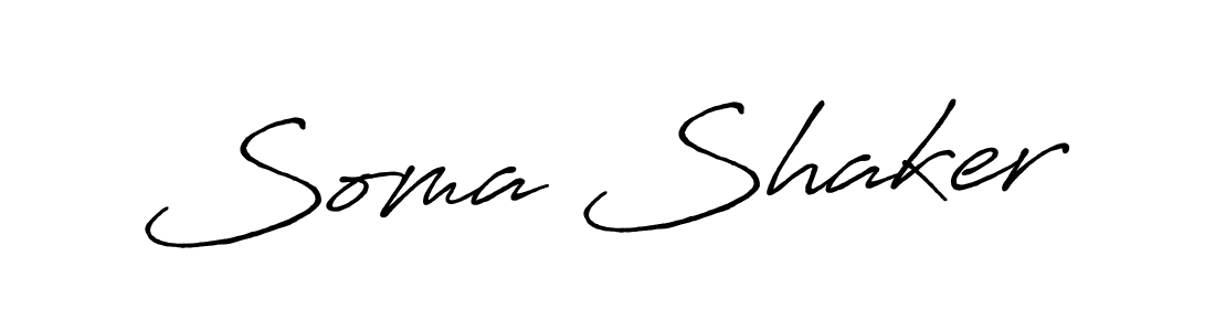 Use a signature maker to create a handwritten signature online. With this signature software, you can design (Antro_Vectra_Bolder) your own signature for name Soma Shaker. Soma Shaker signature style 7 images and pictures png