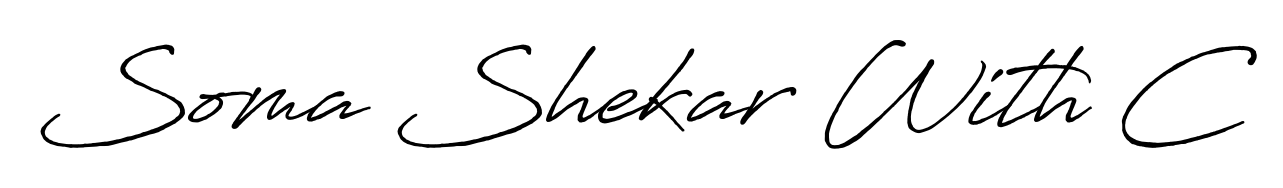 A stylish, flowing autograph style designed for name Soma Shekar With C using Antro_Vectra_Bolder typography. Perfect for digital creative projects. Soma Shekar With C signature style 7 images and pictures png