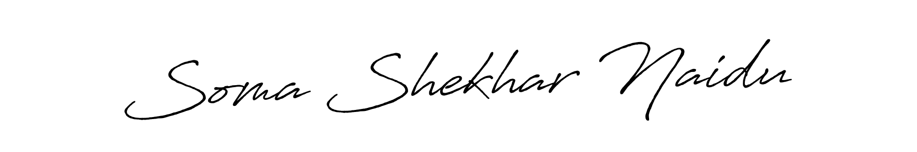 You should practise on your own different ways (Antro_Vectra_Bolder) to write your name (Soma Shekhar Naidu) in signature. don't let someone else do it for you. Soma Shekhar Naidu signature style 7 images and pictures png