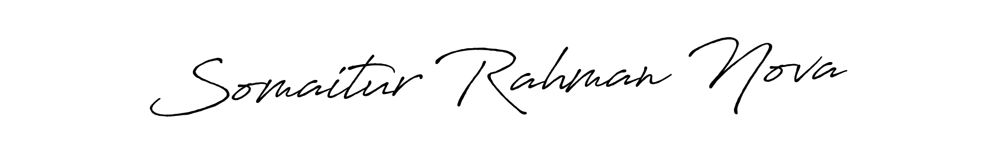 It looks lik you need a new signature style for name Somaitur Rahman Nova. Design unique handwritten (Antro_Vectra_Bolder) signature with our free signature maker in just a few clicks. Somaitur Rahman Nova signature style 7 images and pictures png