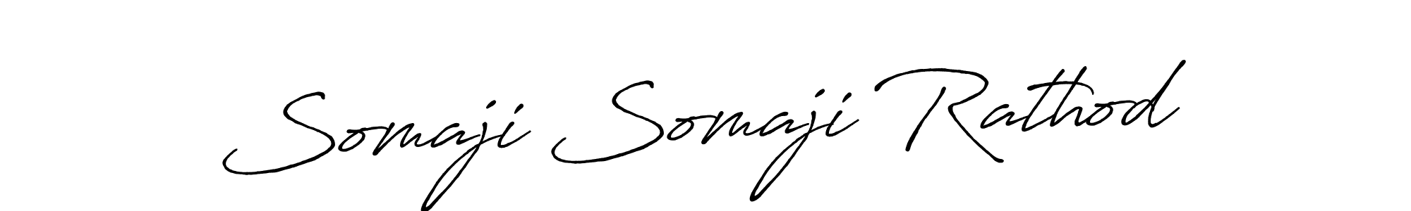 Make a beautiful signature design for name Somaji Somaji Rathod. With this signature (Antro_Vectra_Bolder) style, you can create a handwritten signature for free. Somaji Somaji Rathod signature style 7 images and pictures png