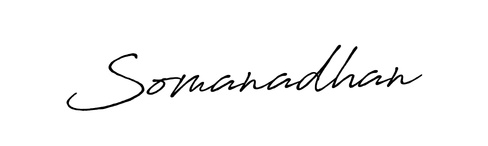 Make a beautiful signature design for name Somanadhan. With this signature (Antro_Vectra_Bolder) style, you can create a handwritten signature for free. Somanadhan signature style 7 images and pictures png