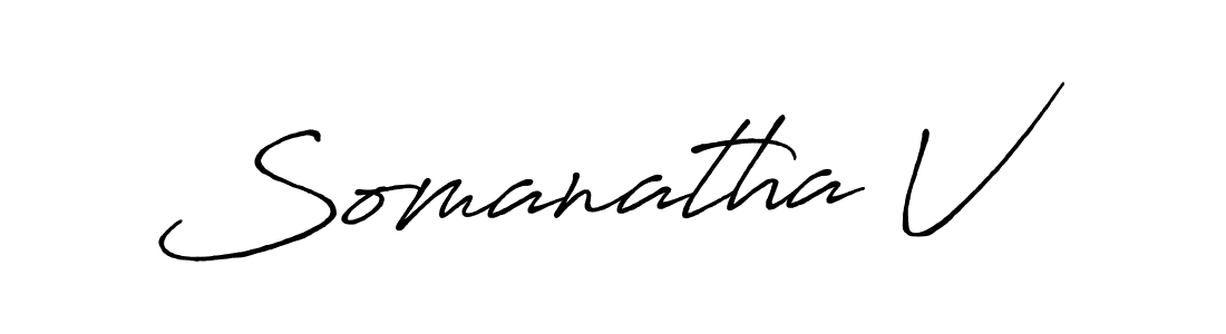 How to make Somanatha V signature? Antro_Vectra_Bolder is a professional autograph style. Create handwritten signature for Somanatha V name. Somanatha V signature style 7 images and pictures png