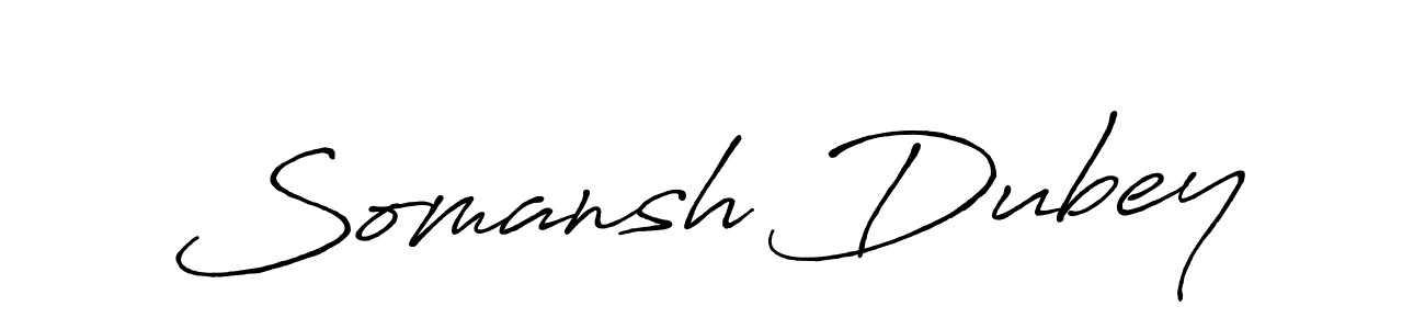 Create a beautiful signature design for name Somansh Dubey. With this signature (Antro_Vectra_Bolder) fonts, you can make a handwritten signature for free. Somansh Dubey signature style 7 images and pictures png