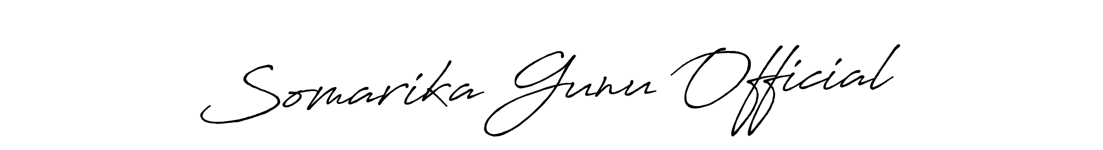 Somarika Gunu Official stylish signature style. Best Handwritten Sign (Antro_Vectra_Bolder) for my name. Handwritten Signature Collection Ideas for my name Somarika Gunu Official. Somarika Gunu Official signature style 7 images and pictures png