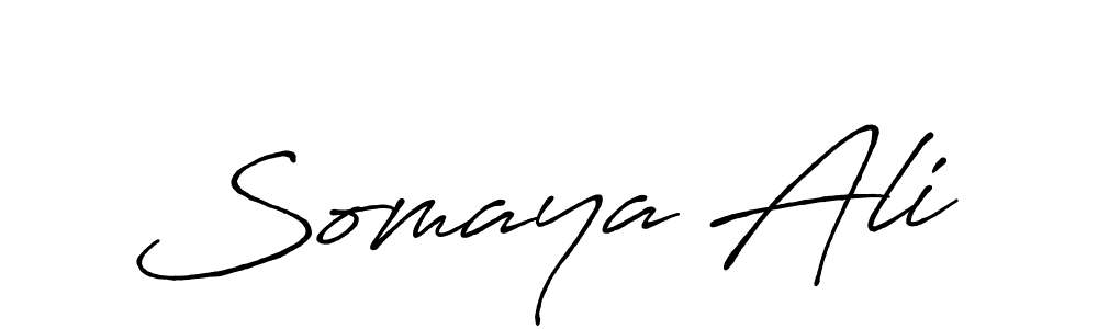 Somaya Ali stylish signature style. Best Handwritten Sign (Antro_Vectra_Bolder) for my name. Handwritten Signature Collection Ideas for my name Somaya Ali. Somaya Ali signature style 7 images and pictures png