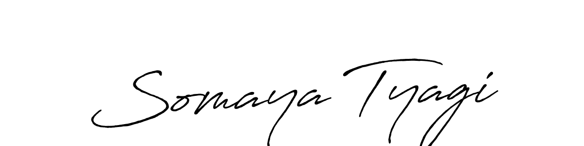 How to make Somaya Tyagi signature? Antro_Vectra_Bolder is a professional autograph style. Create handwritten signature for Somaya Tyagi name. Somaya Tyagi signature style 7 images and pictures png