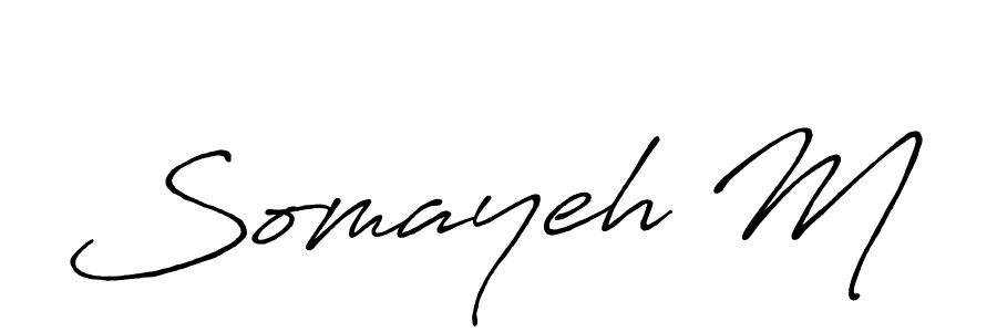 Somayeh M stylish signature style. Best Handwritten Sign (Antro_Vectra_Bolder) for my name. Handwritten Signature Collection Ideas for my name Somayeh M. Somayeh M signature style 7 images and pictures png