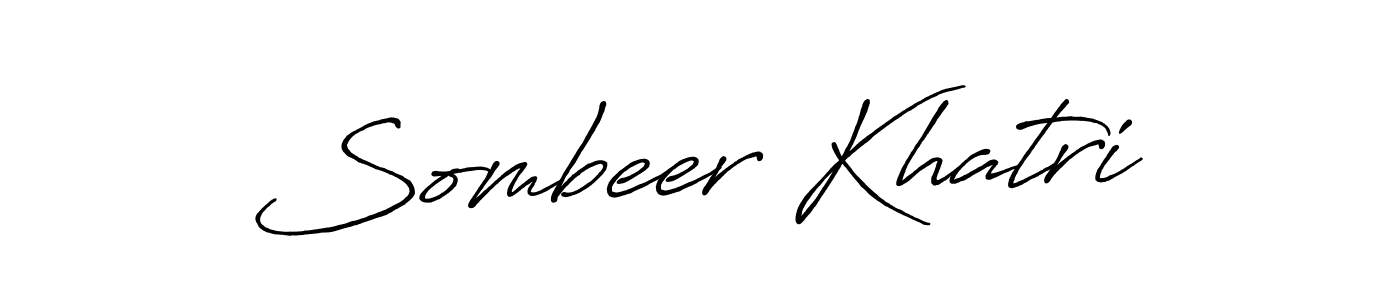 How to make Sombeer Khatri signature? Antro_Vectra_Bolder is a professional autograph style. Create handwritten signature for Sombeer Khatri name. Sombeer Khatri signature style 7 images and pictures png