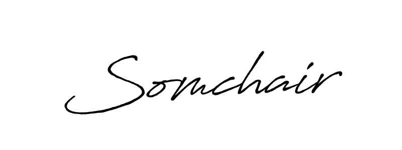 Use a signature maker to create a handwritten signature online. With this signature software, you can design (Antro_Vectra_Bolder) your own signature for name Somchair. Somchair signature style 7 images and pictures png