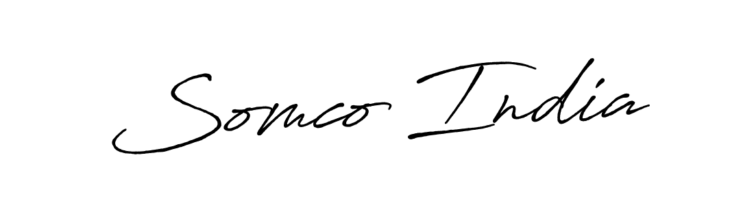 Make a beautiful signature design for name Somco India. With this signature (Antro_Vectra_Bolder) style, you can create a handwritten signature for free. Somco India signature style 7 images and pictures png