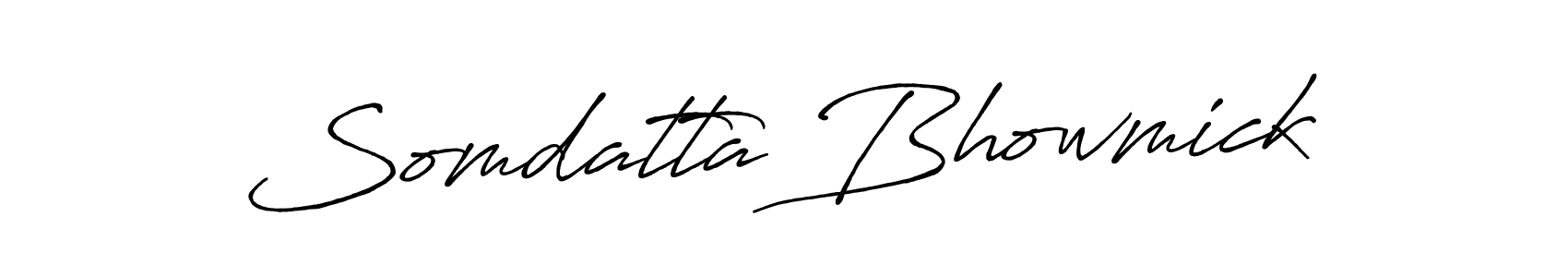 Make a beautiful signature design for name Somdatta Bhowmick. With this signature (Antro_Vectra_Bolder) style, you can create a handwritten signature for free. Somdatta Bhowmick signature style 7 images and pictures png