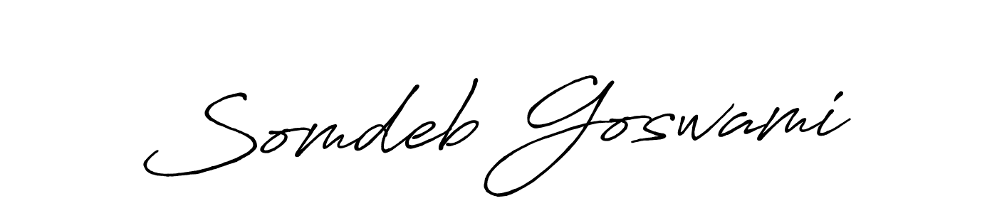 Make a beautiful signature design for name Somdeb Goswami. With this signature (Antro_Vectra_Bolder) style, you can create a handwritten signature for free. Somdeb Goswami signature style 7 images and pictures png