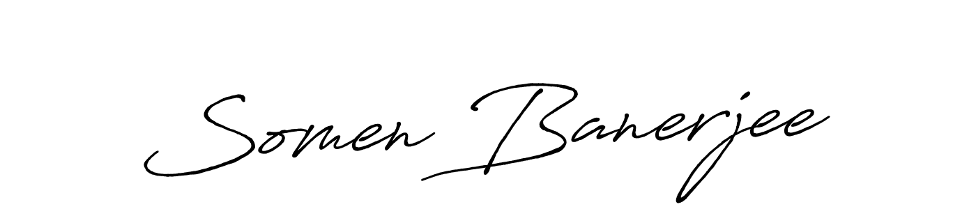 Use a signature maker to create a handwritten signature online. With this signature software, you can design (Antro_Vectra_Bolder) your own signature for name Somen Banerjee. Somen Banerjee signature style 7 images and pictures png