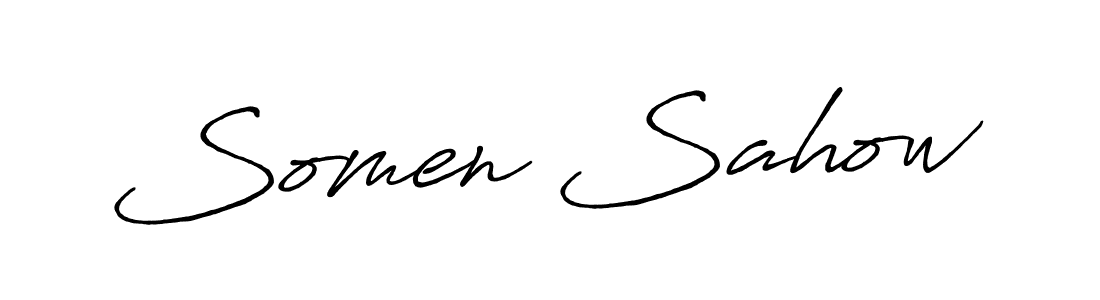 Design your own signature with our free online signature maker. With this signature software, you can create a handwritten (Antro_Vectra_Bolder) signature for name Somen Sahow. Somen Sahow signature style 7 images and pictures png