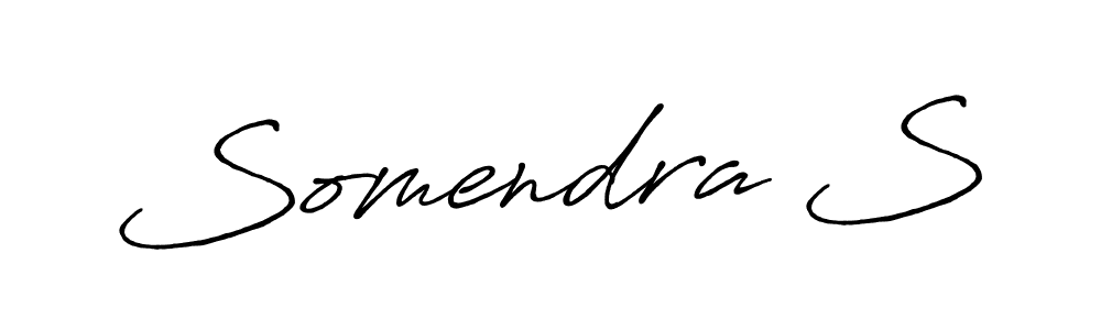 if you are searching for the best signature style for your name Somendra S. so please give up your signature search. here we have designed multiple signature styles  using Antro_Vectra_Bolder. Somendra S signature style 7 images and pictures png