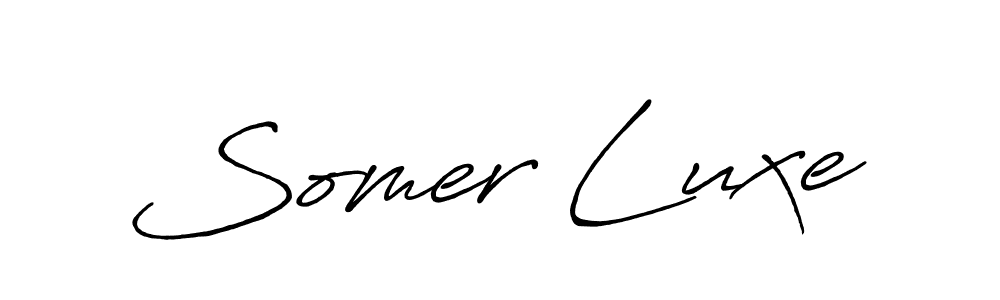 Once you've used our free online signature maker to create your best signature Antro_Vectra_Bolder style, it's time to enjoy all of the benefits that Somer Luxe name signing documents. Somer Luxe signature style 7 images and pictures png