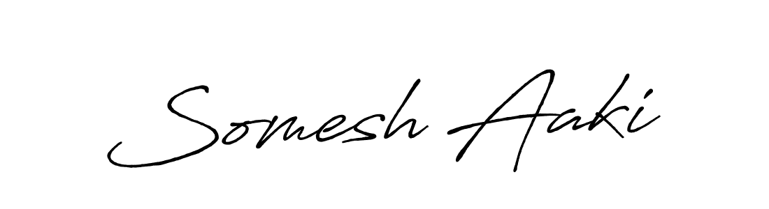 Somesh Aaki stylish signature style. Best Handwritten Sign (Antro_Vectra_Bolder) for my name. Handwritten Signature Collection Ideas for my name Somesh Aaki. Somesh Aaki signature style 7 images and pictures png