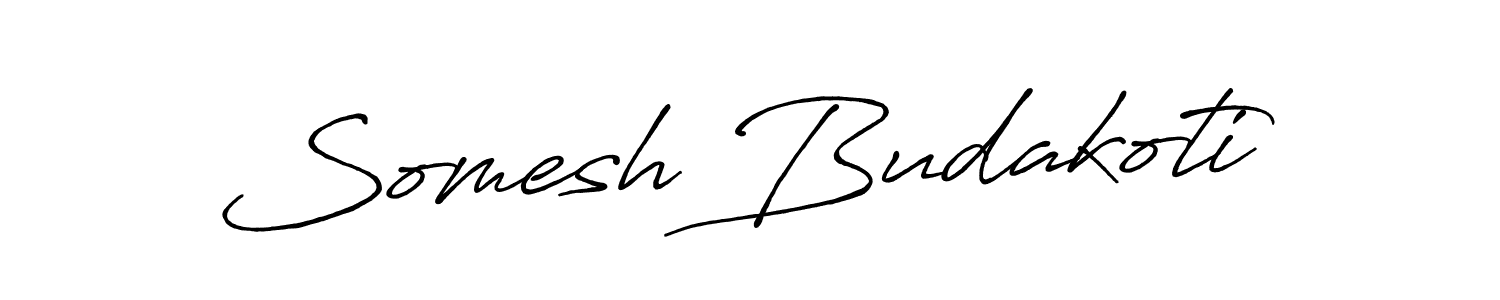 The best way (Antro_Vectra_Bolder) to make a short signature is to pick only two or three words in your name. The name Somesh Budakoti include a total of six letters. For converting this name. Somesh Budakoti signature style 7 images and pictures png