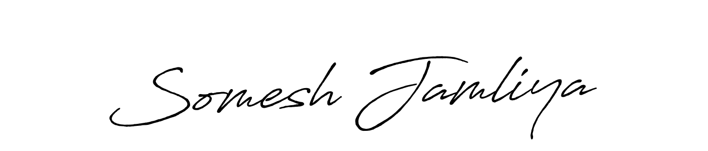 Also You can easily find your signature by using the search form. We will create Somesh Jamliya name handwritten signature images for you free of cost using Antro_Vectra_Bolder sign style. Somesh Jamliya signature style 7 images and pictures png