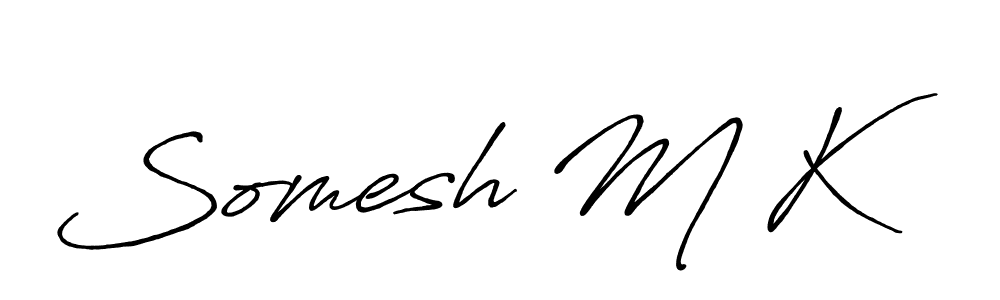 Also we have Somesh M K name is the best signature style. Create professional handwritten signature collection using Antro_Vectra_Bolder autograph style. Somesh M K signature style 7 images and pictures png