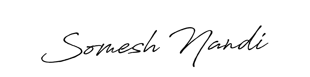 Create a beautiful signature design for name Somesh Nandi. With this signature (Antro_Vectra_Bolder) fonts, you can make a handwritten signature for free. Somesh Nandi signature style 7 images and pictures png