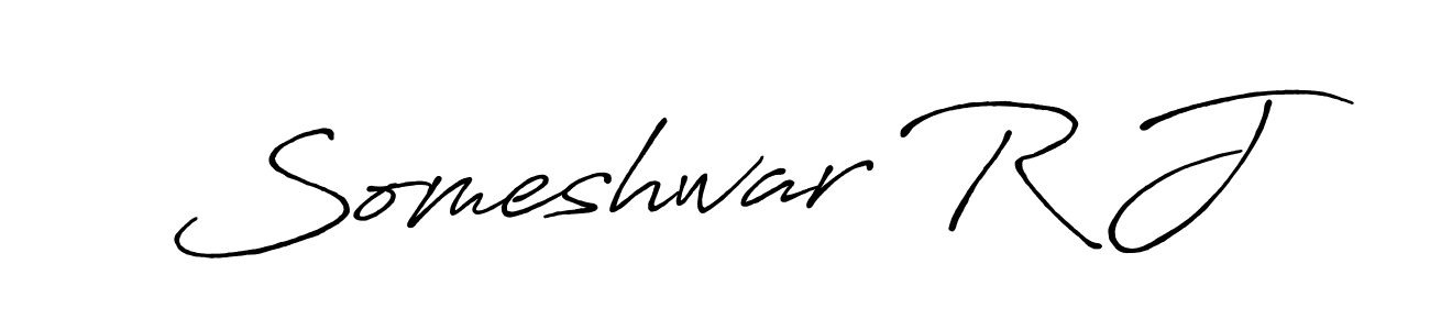 Create a beautiful signature design for name Someshwar R J. With this signature (Antro_Vectra_Bolder) fonts, you can make a handwritten signature for free. Someshwar R J signature style 7 images and pictures png