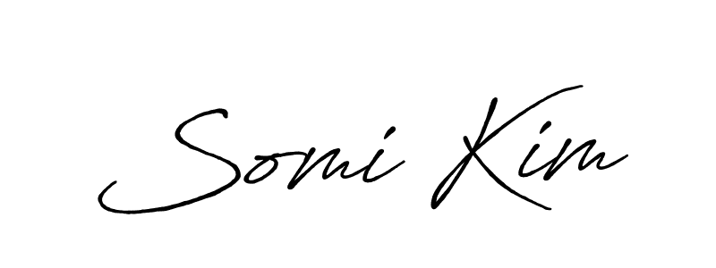 You should practise on your own different ways (Antro_Vectra_Bolder) to write your name (Somi Kim) in signature. don't let someone else do it for you. Somi Kim signature style 7 images and pictures png