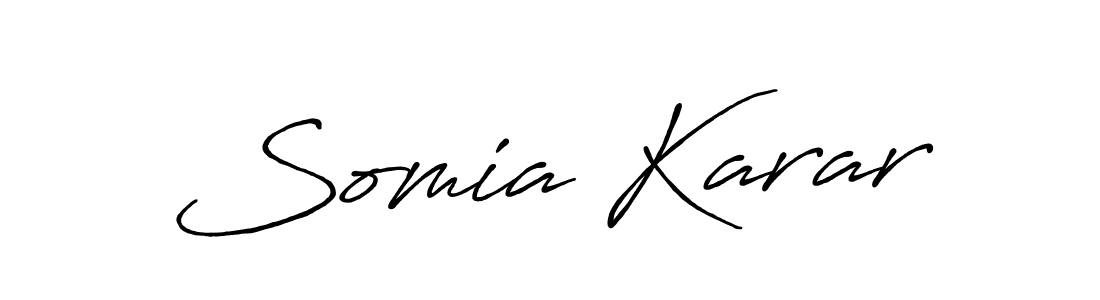Design your own signature with our free online signature maker. With this signature software, you can create a handwritten (Antro_Vectra_Bolder) signature for name Somia Karar. Somia Karar signature style 7 images and pictures png
