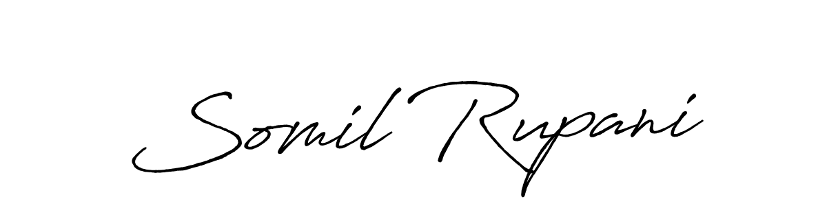 Antro_Vectra_Bolder is a professional signature style that is perfect for those who want to add a touch of class to their signature. It is also a great choice for those who want to make their signature more unique. Get Somil Rupani name to fancy signature for free. Somil Rupani signature style 7 images and pictures png