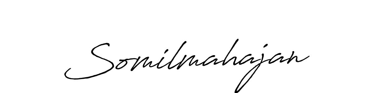 Antro_Vectra_Bolder is a professional signature style that is perfect for those who want to add a touch of class to their signature. It is also a great choice for those who want to make their signature more unique. Get Somilmahajan name to fancy signature for free. Somilmahajan signature style 7 images and pictures png