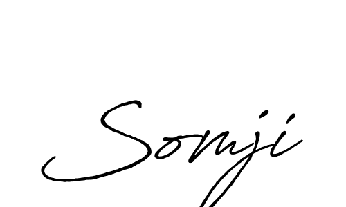 Somji stylish signature style. Best Handwritten Sign (Antro_Vectra_Bolder) for my name. Handwritten Signature Collection Ideas for my name Somji. Somji signature style 7 images and pictures png