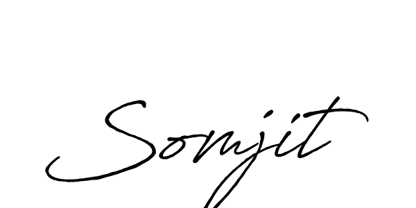 Also we have Somjit name is the best signature style. Create professional handwritten signature collection using Antro_Vectra_Bolder autograph style. Somjit signature style 7 images and pictures png